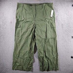 Investments Woman Bronze Green Cargo Pants Wide Leg Plus Size 2XS NWT NEW